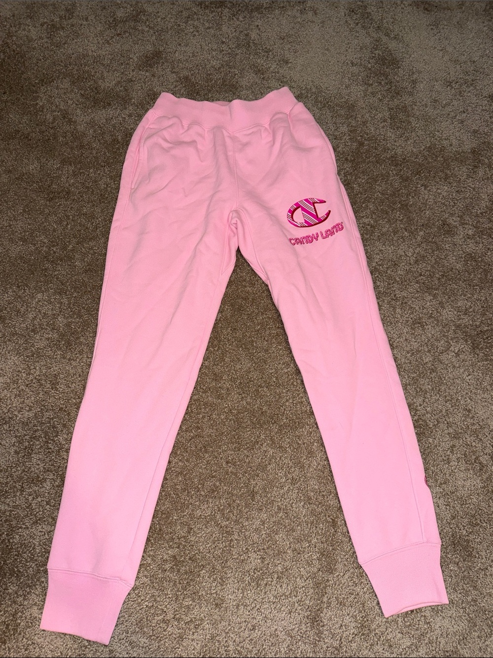 Champion Candy Land Pink Logo Jogger Sweatpants - small
